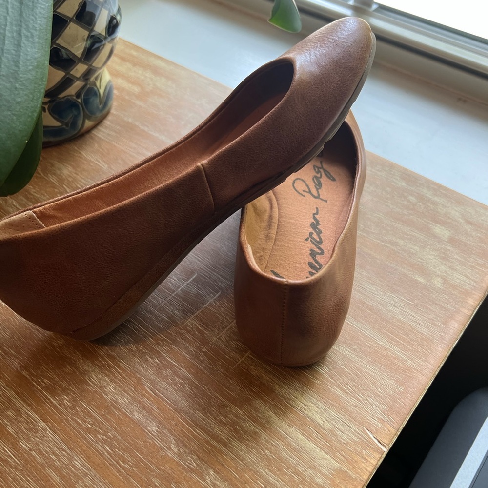 Brand New without tag American Rag Cie Cognac Ballerina Slip on Shoe -Size 6